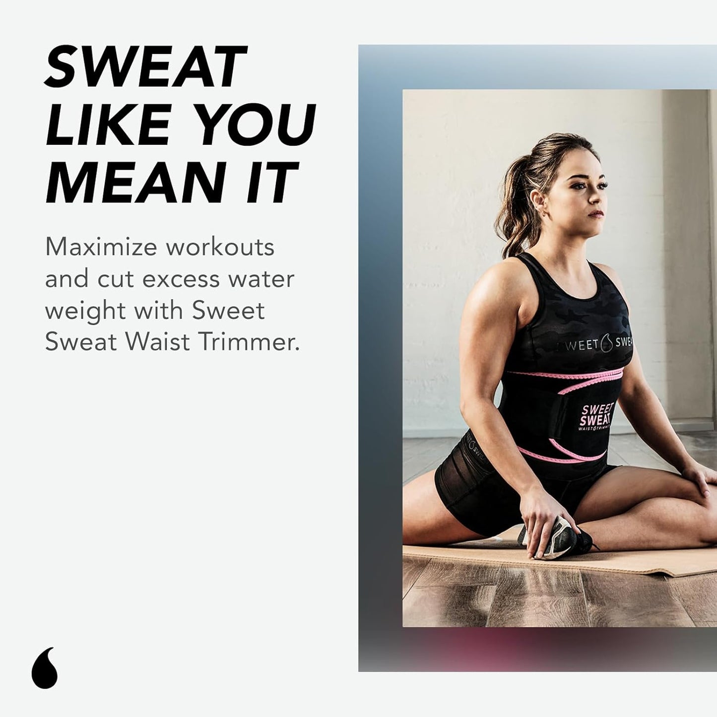 Sweet Sweat Premium Waist Trimmer (Pink Logo) for Men & Women