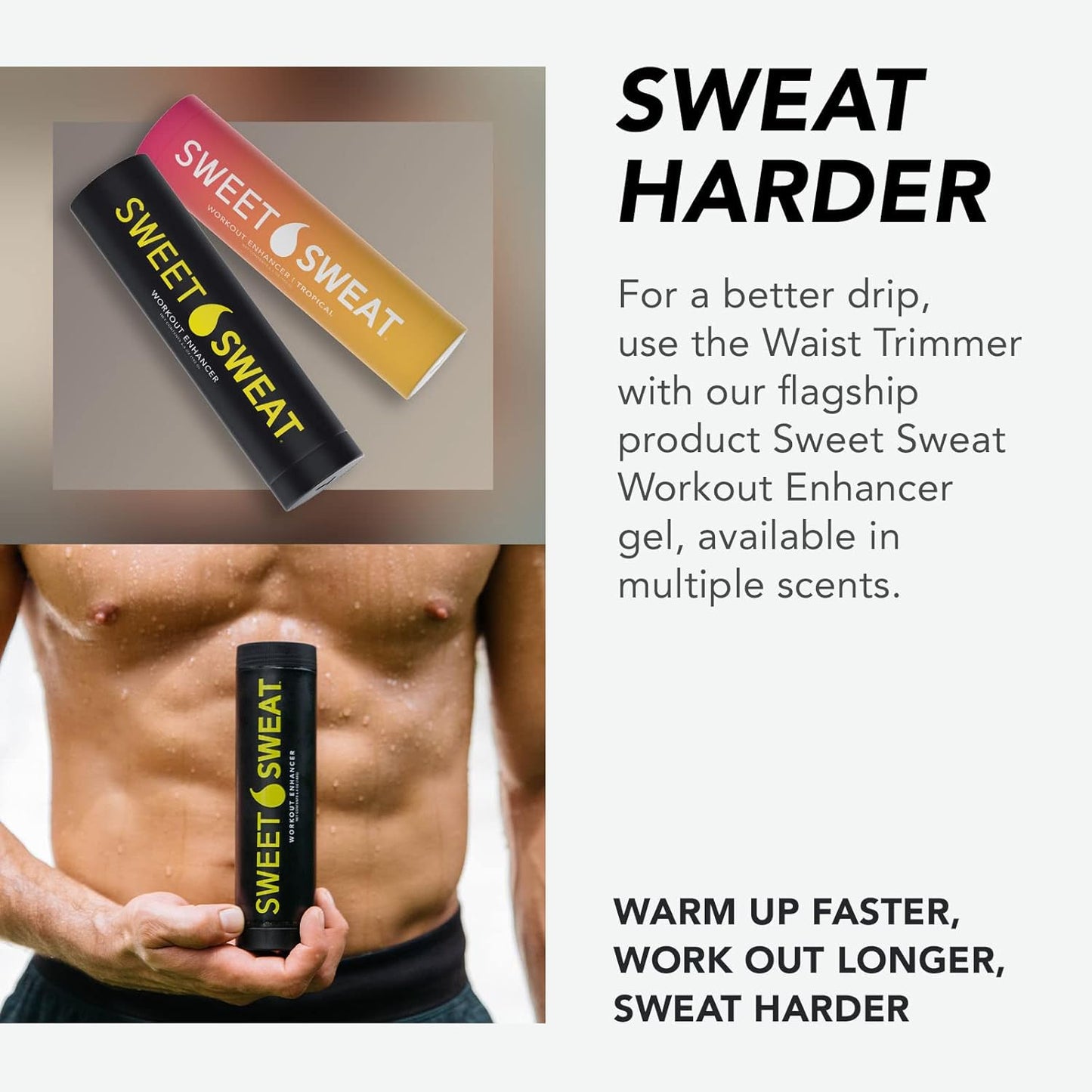 Sweet Sweat Premium Waist Trimmer (Pink Logo) for Men & Women
