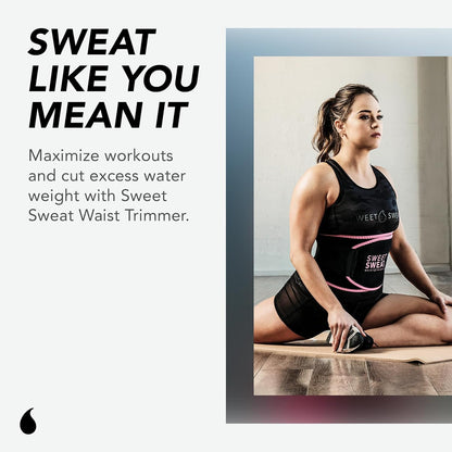 Sweet Sweat Premium Waist Trimmer (Pink Logo) for Men & Women