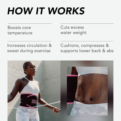 Sweet Sweat Premium Waist Trimmer (Pink Logo) for Men & Women